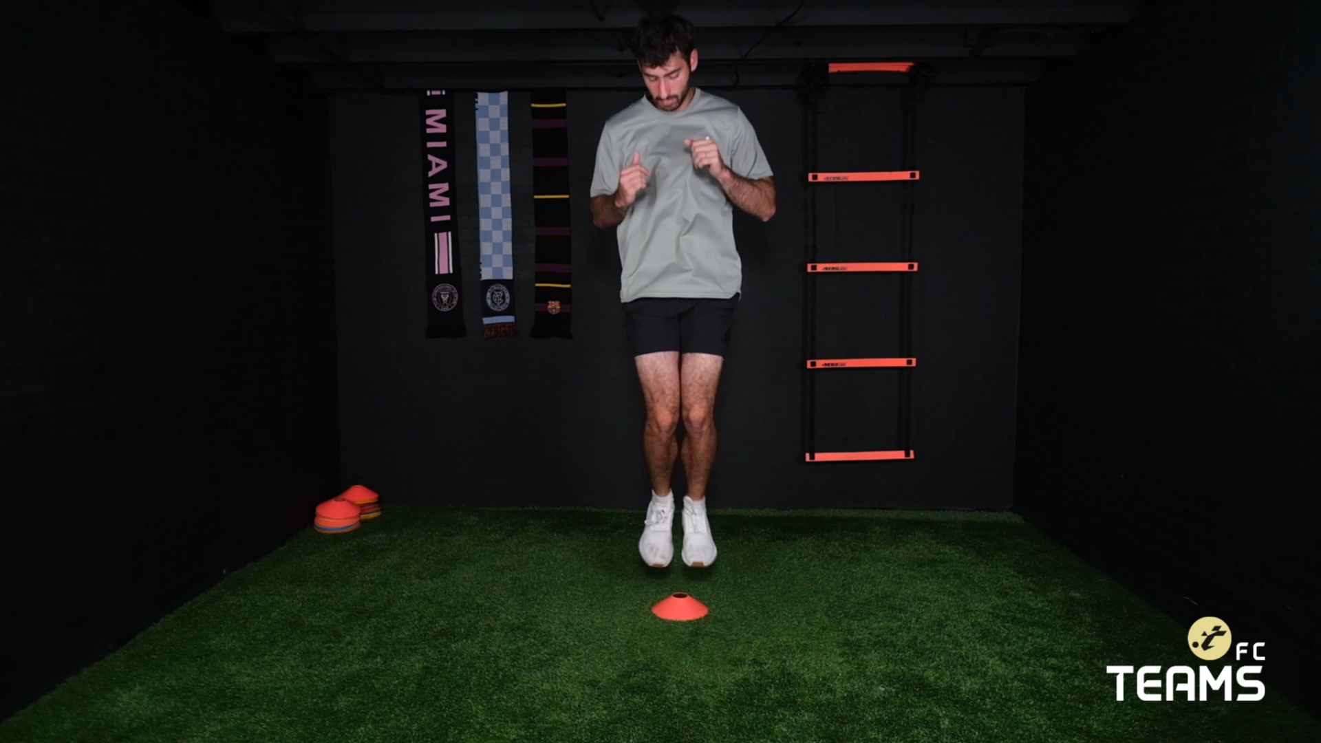 Soccer fitness training - Hops exercise