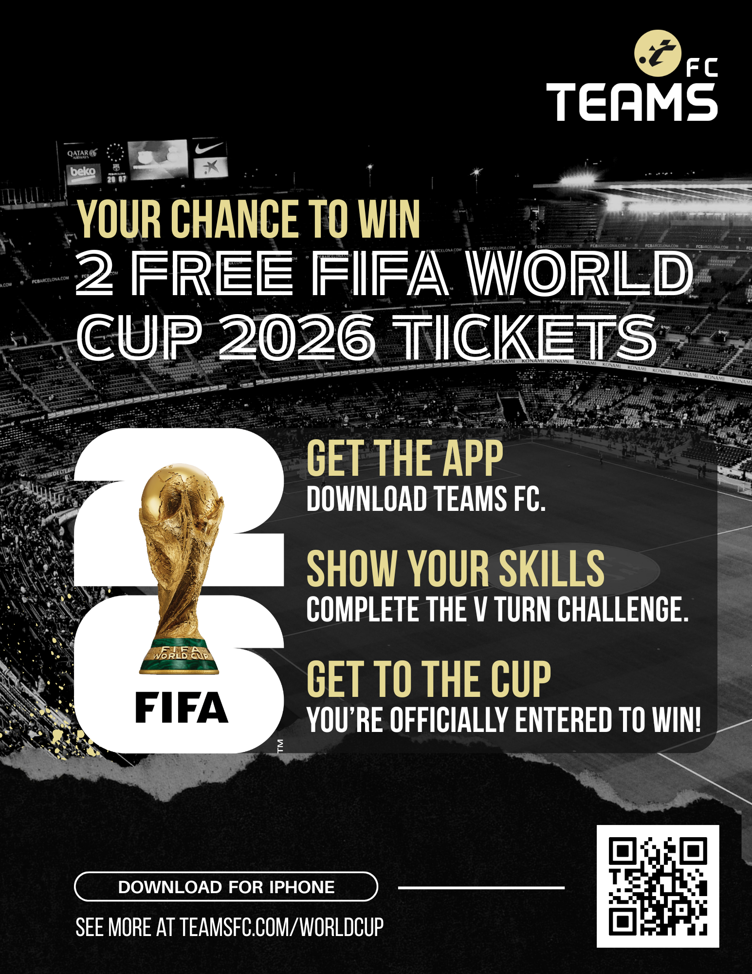 TEAMS FC promotion — win 2 free FIFA World Cup 2026 tickets